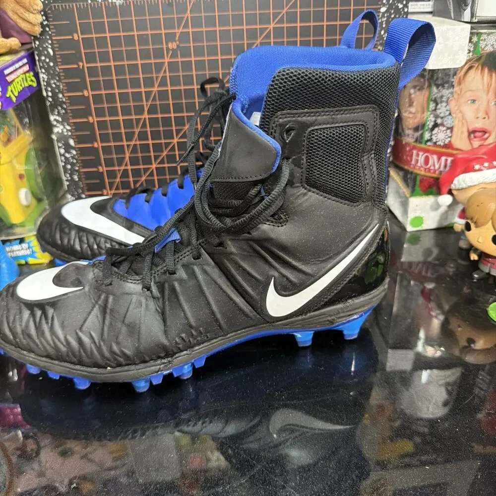 Nike Force Savage Pro 2 Football Cleats Black Blue Men’s Size 10.5 880140-014